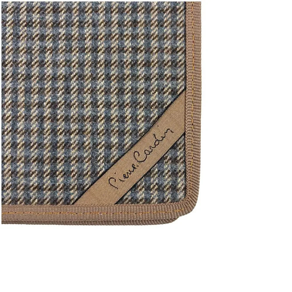 Pierre Cardin VTG Padfolio Notepad Folio Made Italy Houndstooth Brown 9.5